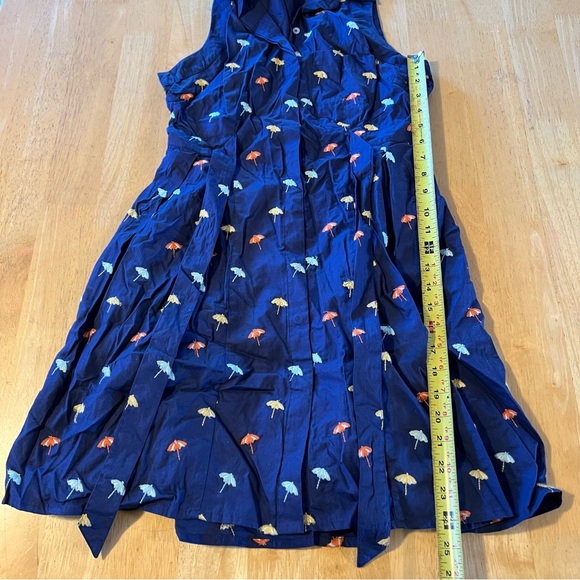 MAEVE BY ANTHROPOLOGIE Women's Sleeveless Mini Shirt Dress Size XS In Blue - Picture 5 of 11